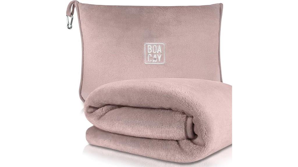 travel blanket with luggage sleeve