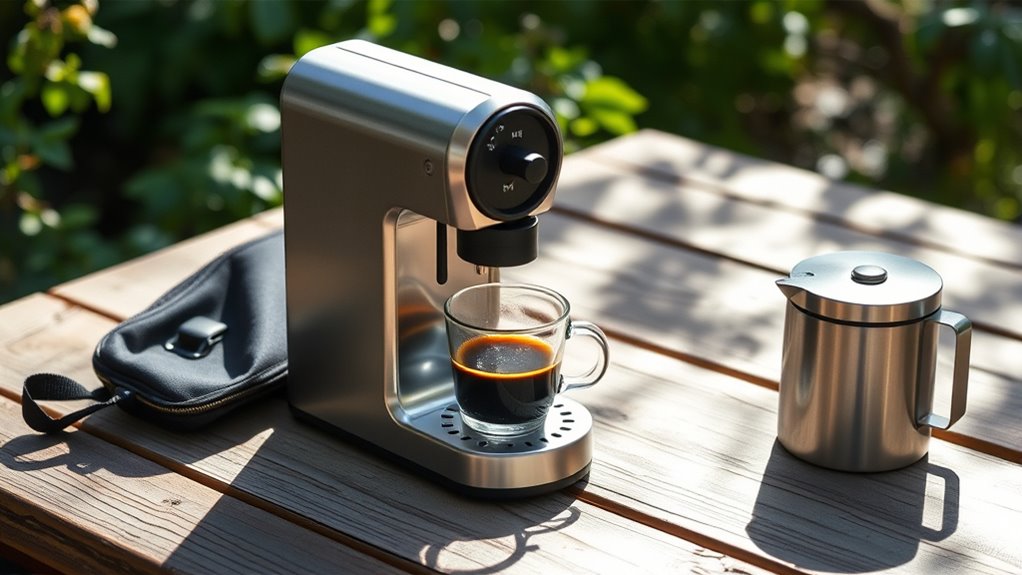 travel friendly espresso maker features