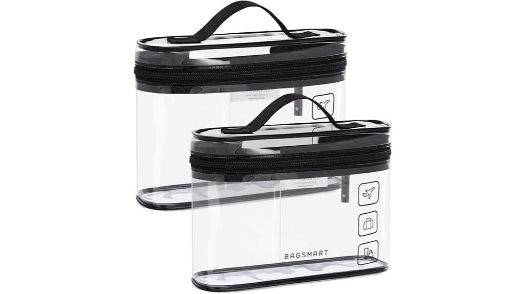 tsa approved clear toiletry bags