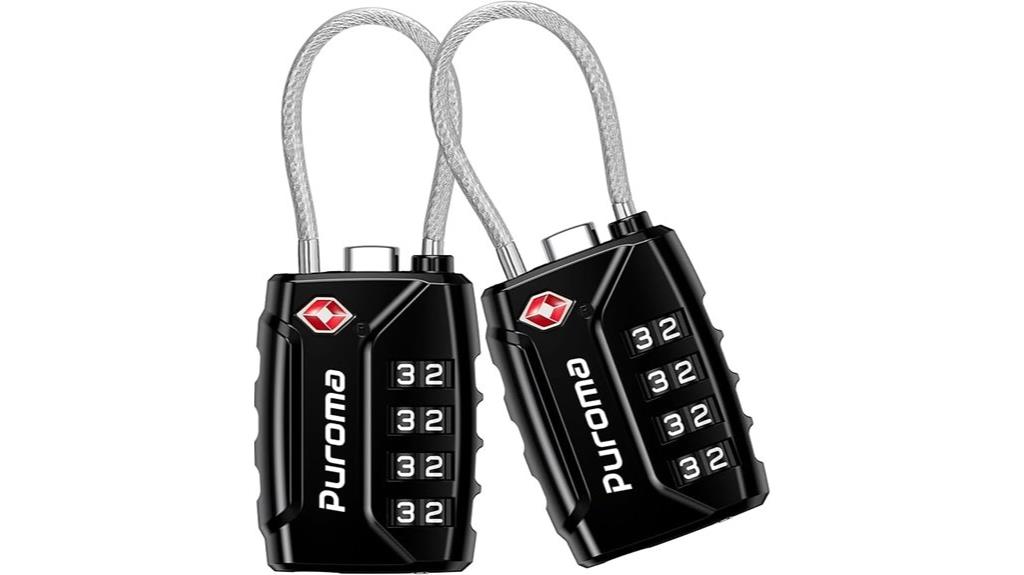 tsa approved luggage locks