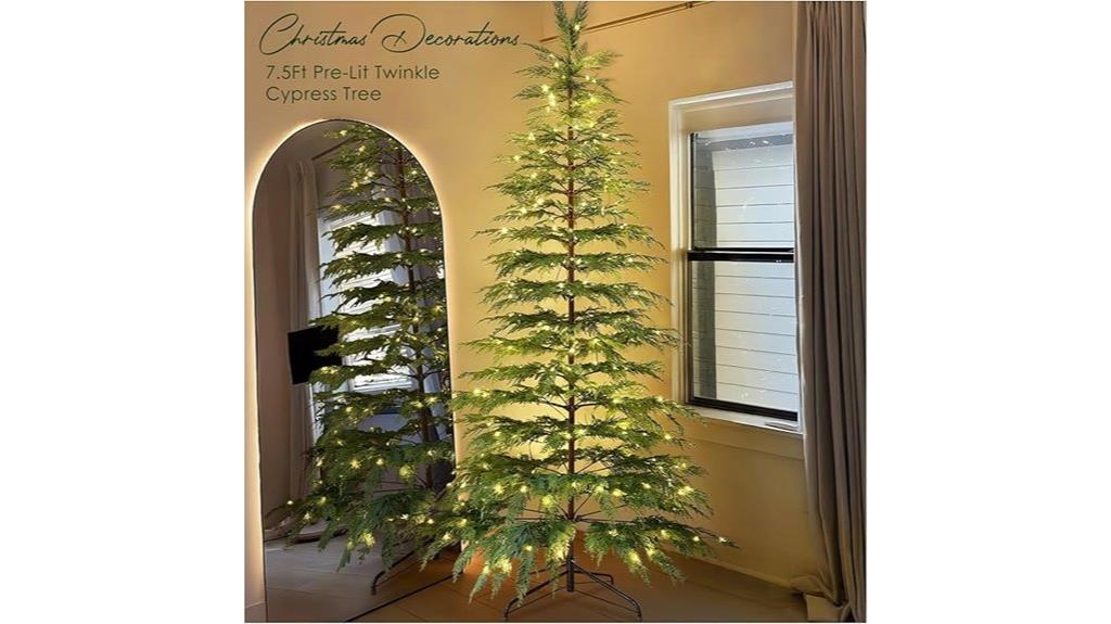twinkling cypress christmas tree