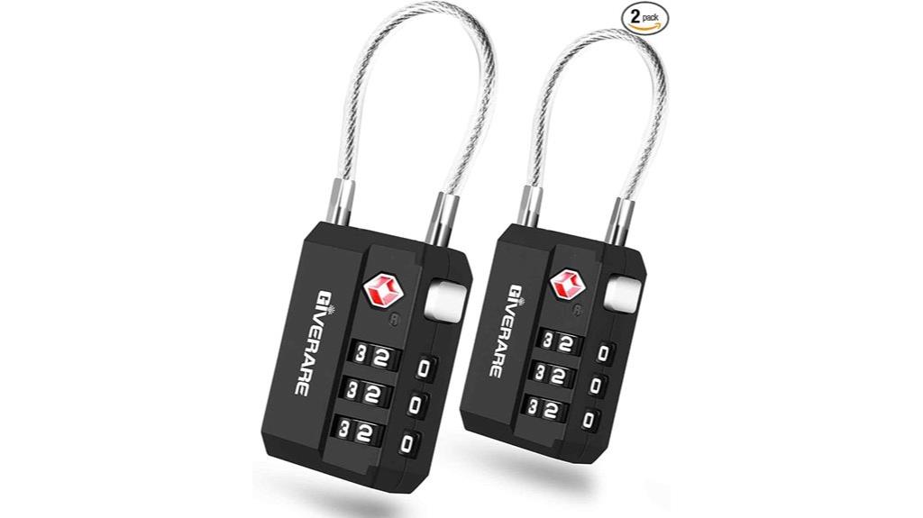 two tsa travel locks