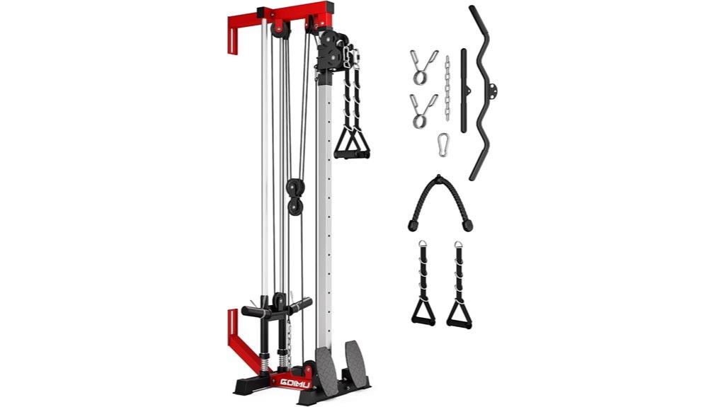 wall mounted gym cable station
