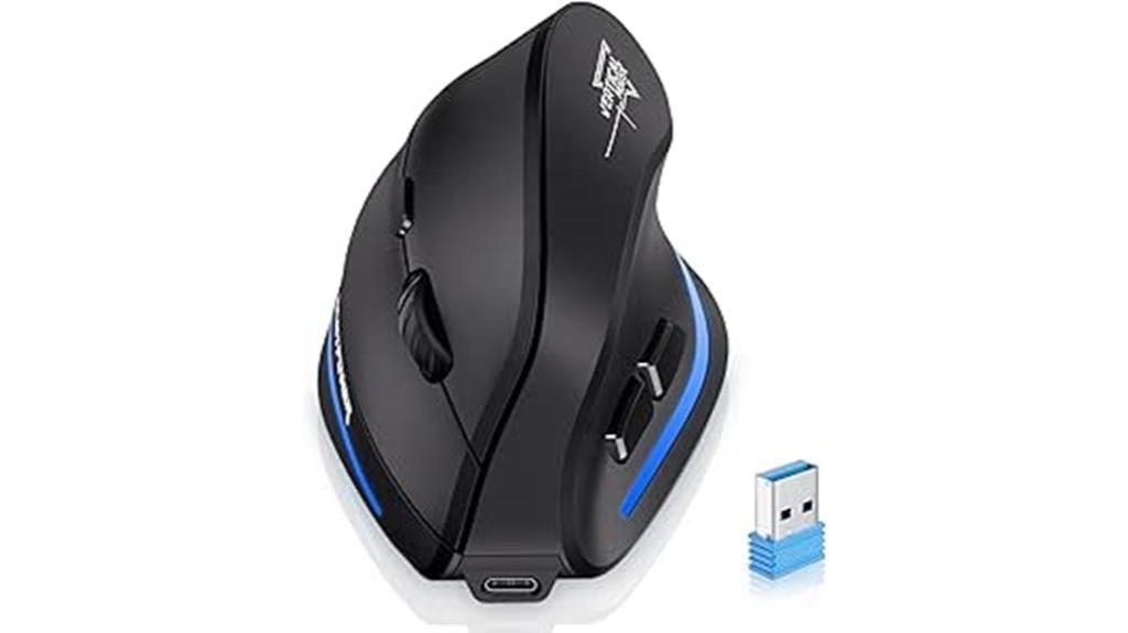 wireless ergonomic led mouse