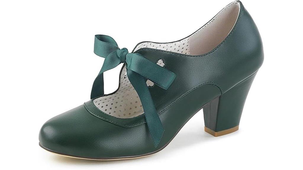 women s chunky heel pumps