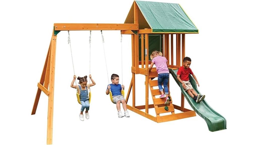 wooden swing set amazon exclusive