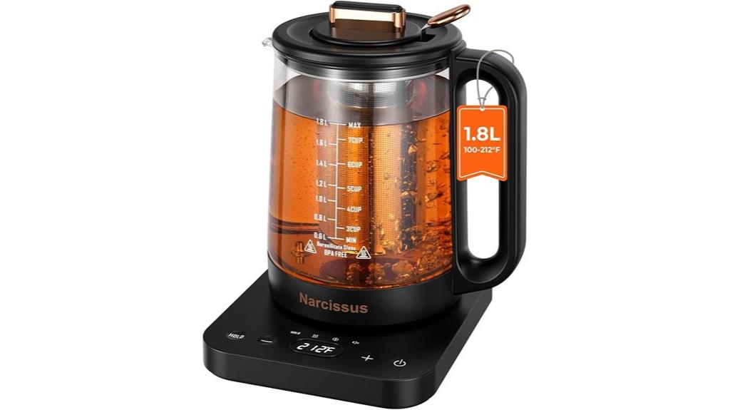 black 1 8l temperature kettle