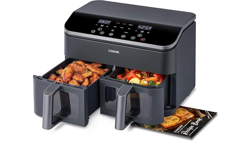 dual 9 quart air fryer