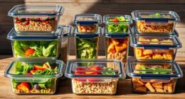 top glass food storage