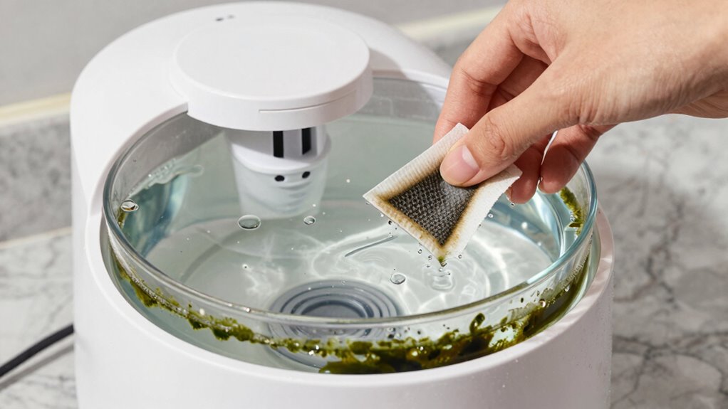 avoid harsh cleaning agents