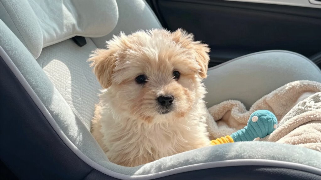 calm prepared puppy travel