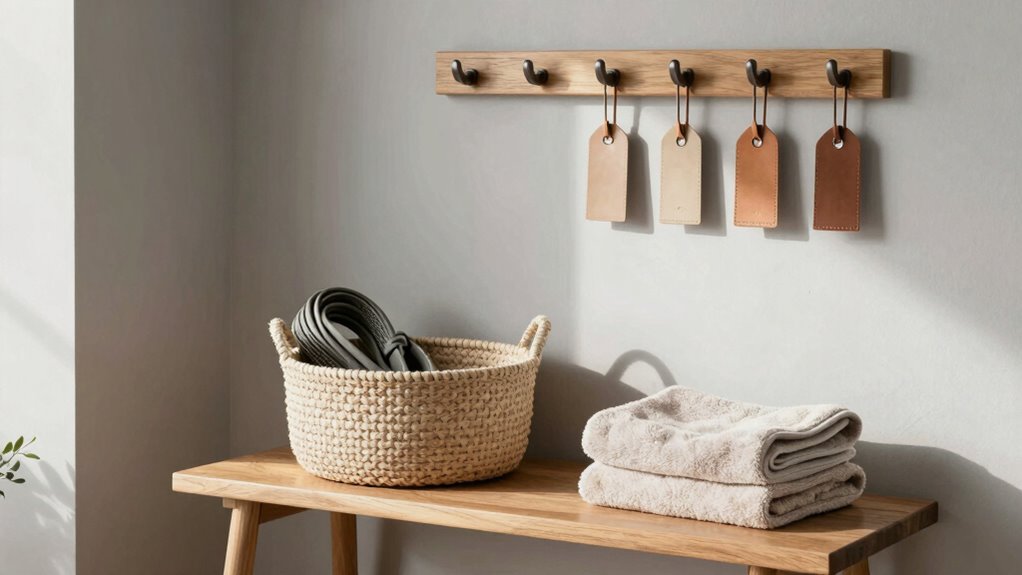 calm well lit organized entry