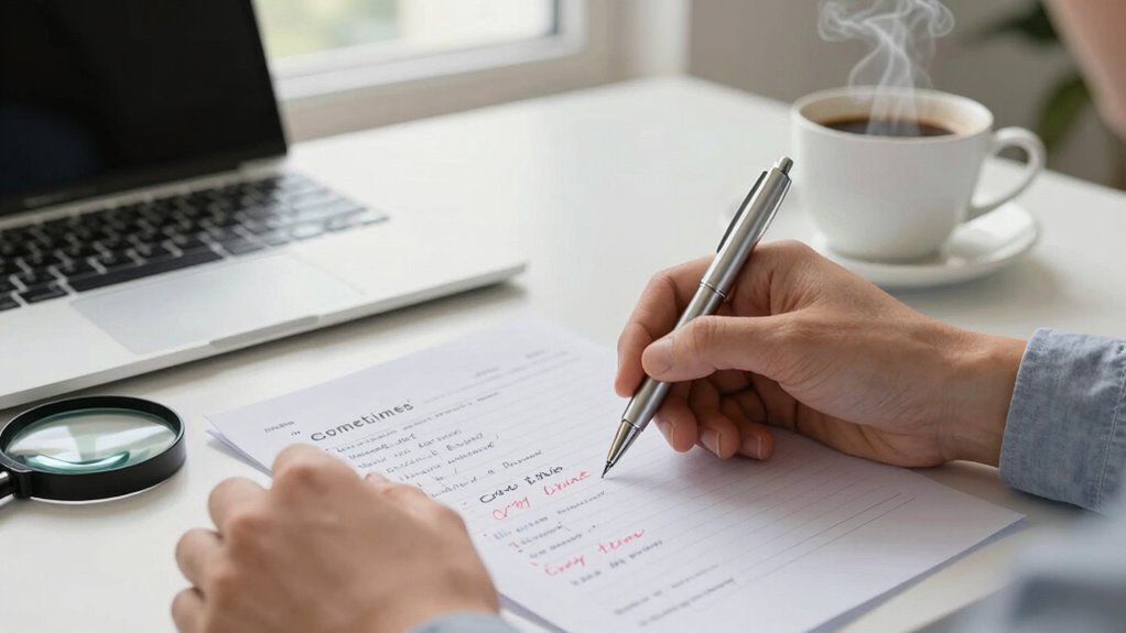 develop consistent proofreading routine