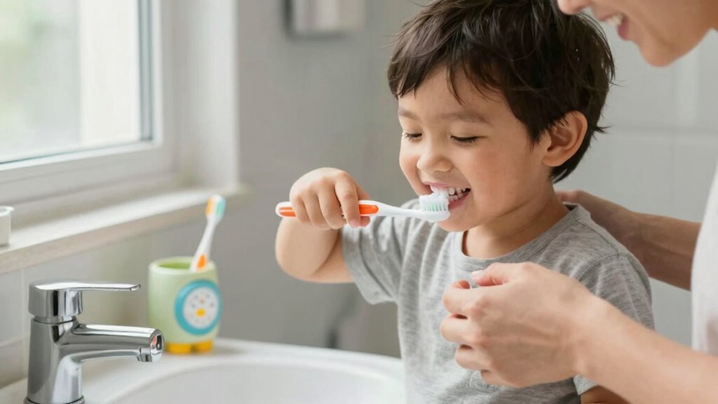 gentle brushing and consistency