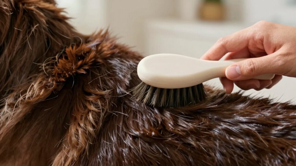 gentle brushing prevents skin irritation
