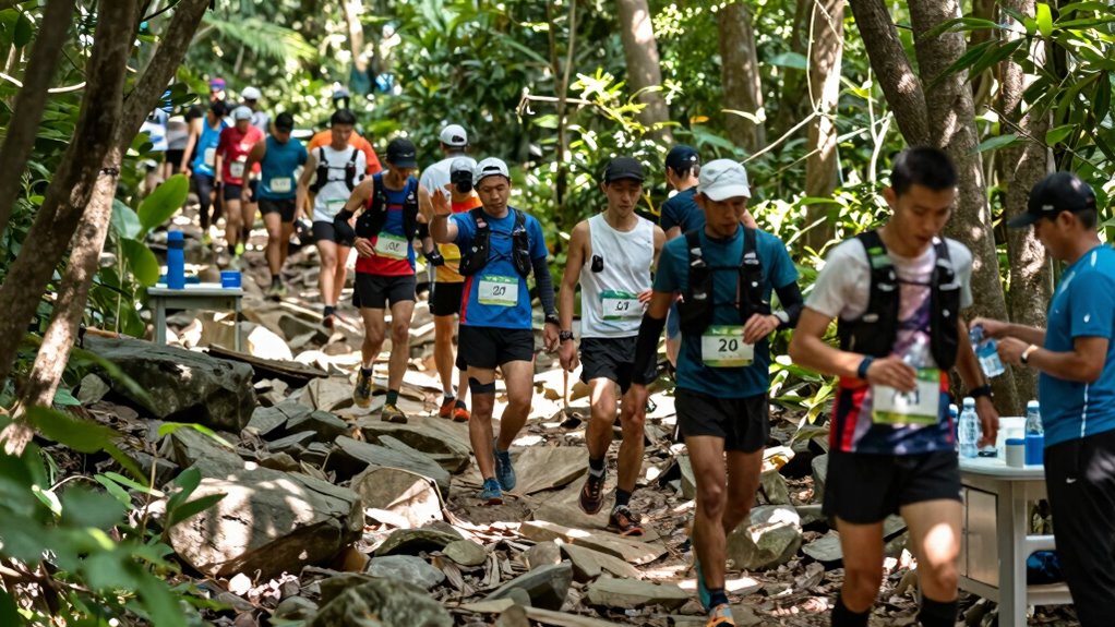 manage trail congestion patiently