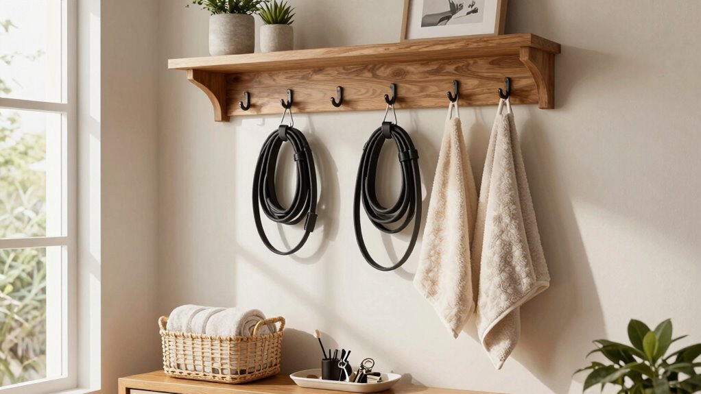 neatly store towels conveniently