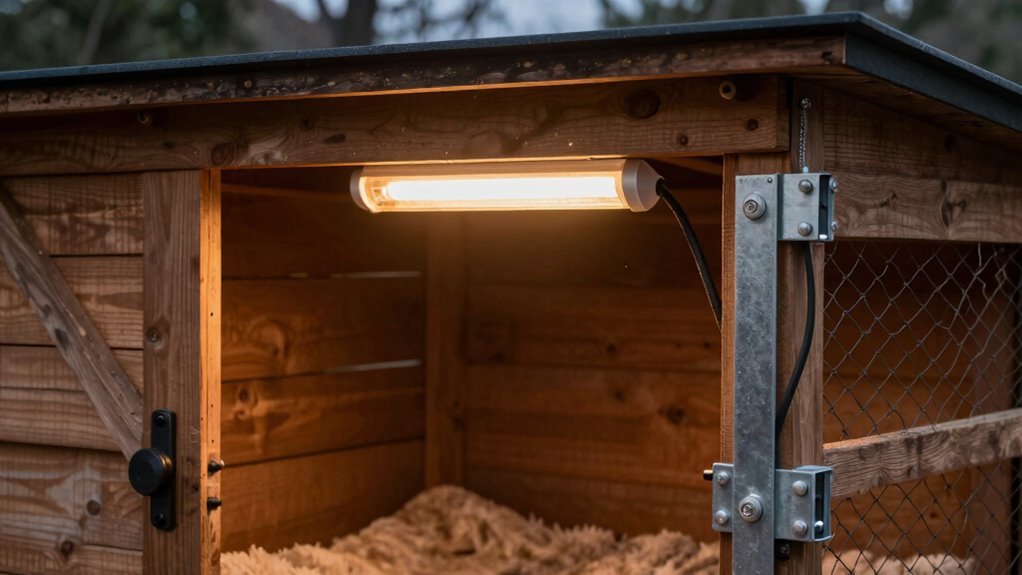 outdoor kennel heat lamp considerations