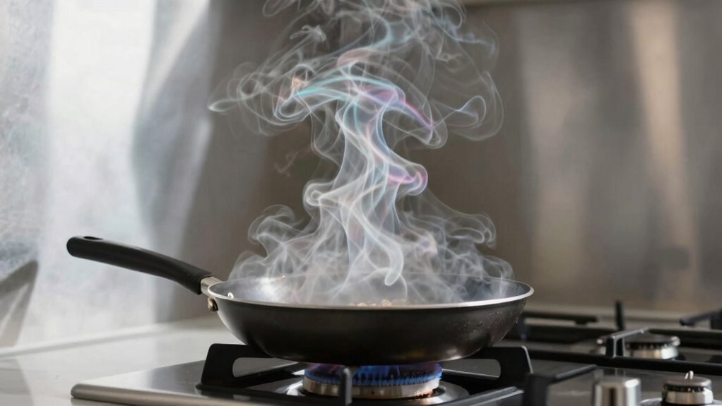 overheating teflon releases fumes