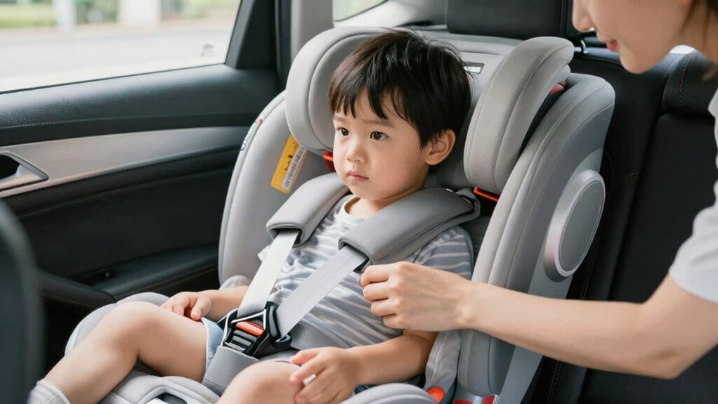 prepare child and seat