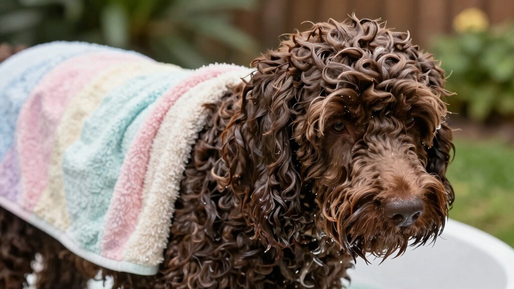 proper curly coat bathing
