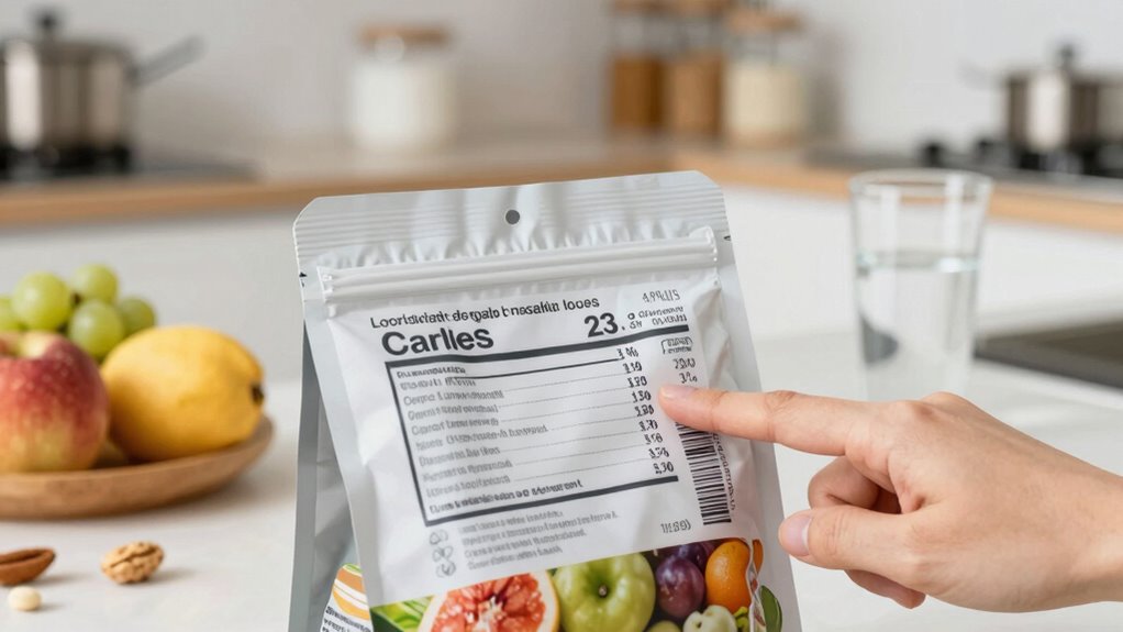 read labels track calories