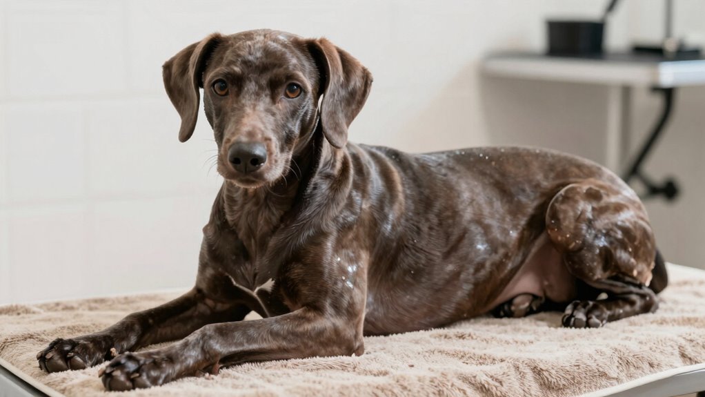 regular short haired dog baths