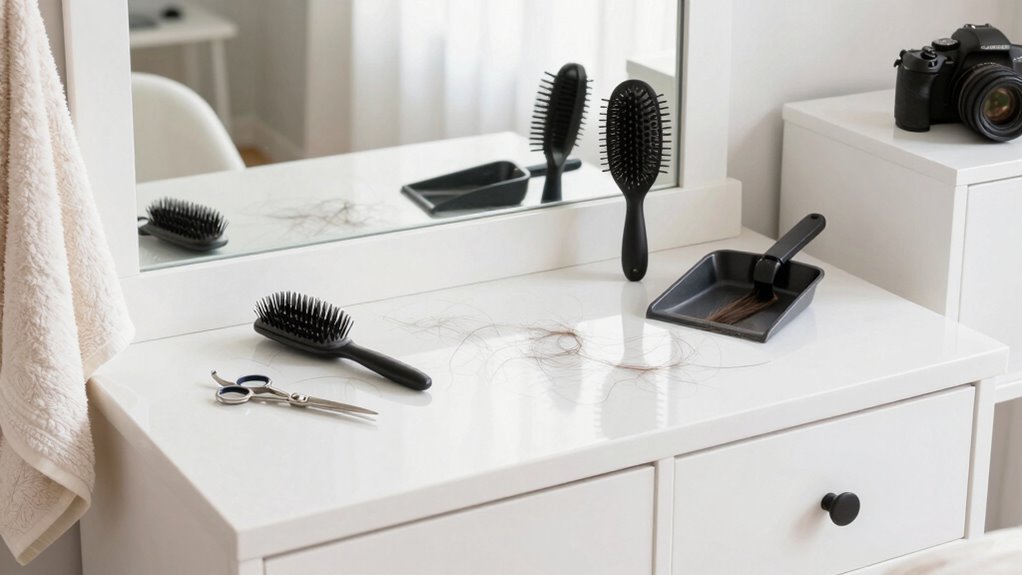 regular sweeping and hair disposal