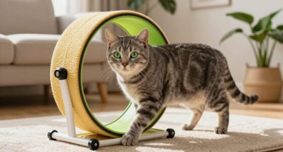 safe cat wheel training