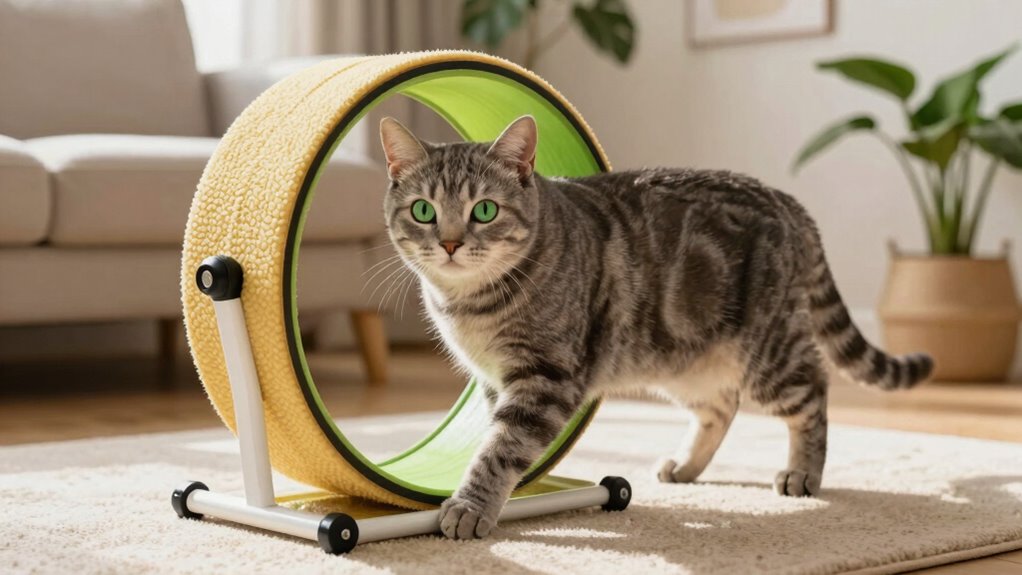 safe cat wheel training