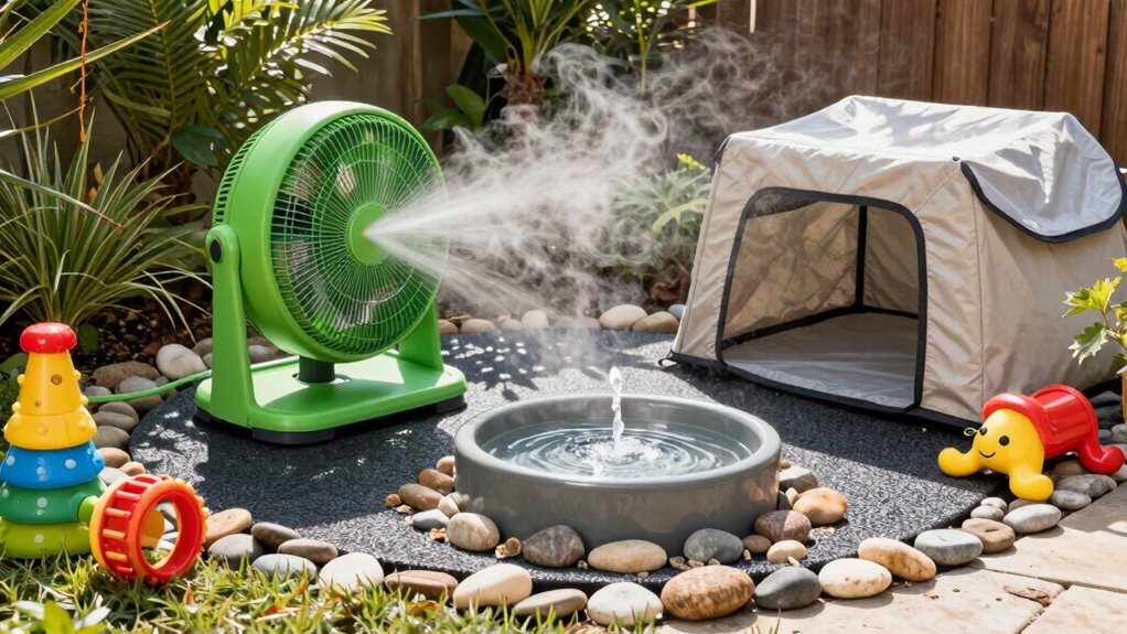 safe pet cooling setup