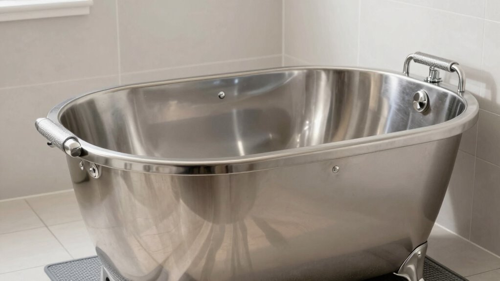 safe stainless grooming tubs