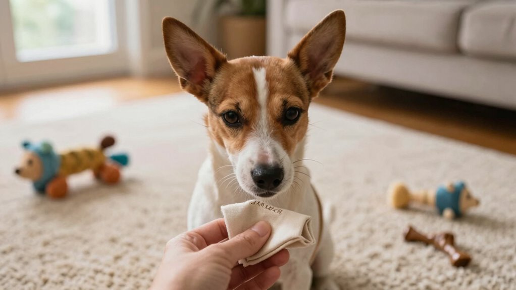 scent training in quiet environment