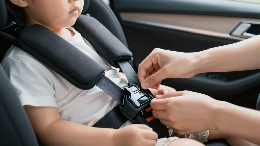 secure car seat harness