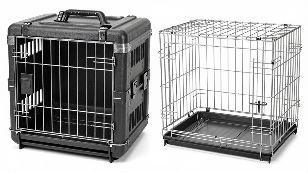 secure well ventilated pet crate