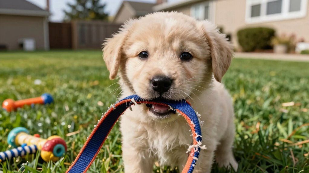 stop puppy leash chewing
