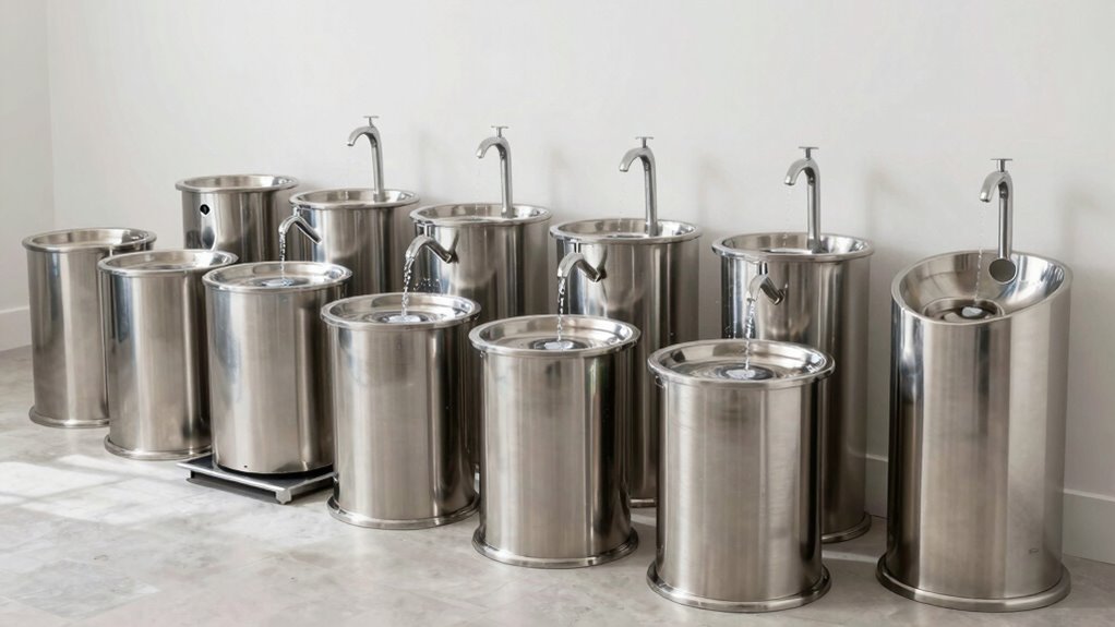 top large steel dog fountains