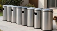 top locking dog trash cans
