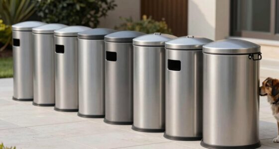 top locking dog trash cans