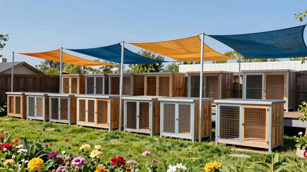 top outdoor kennels with sunshade