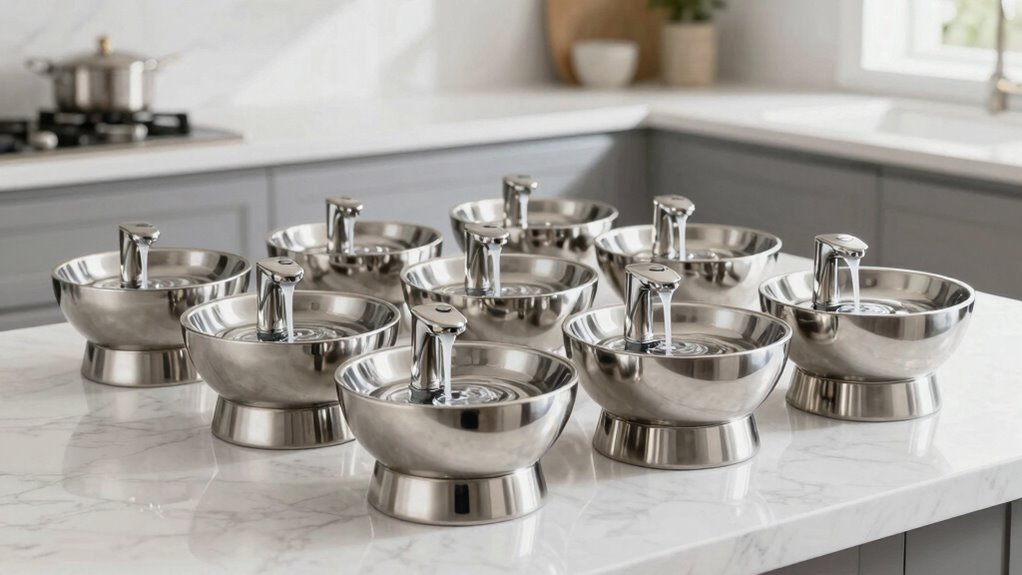 top stainless steel cat fountains