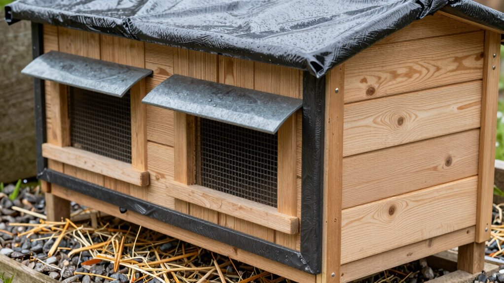 weatherproof rabbit hutch design