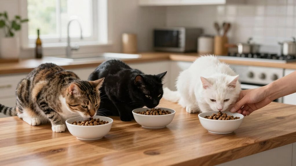 calm multi pet feeding routines