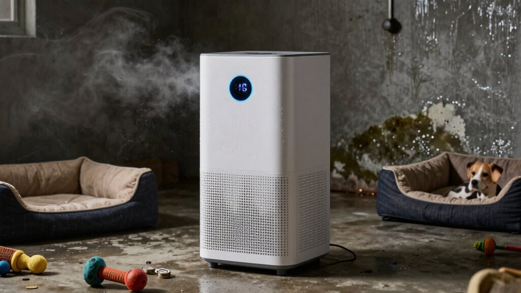 dehumidifier prevents mold odors
