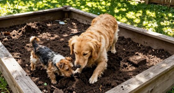 dog friendly backyard sandbox