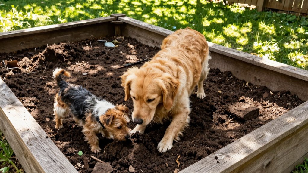 dog friendly backyard sandbox