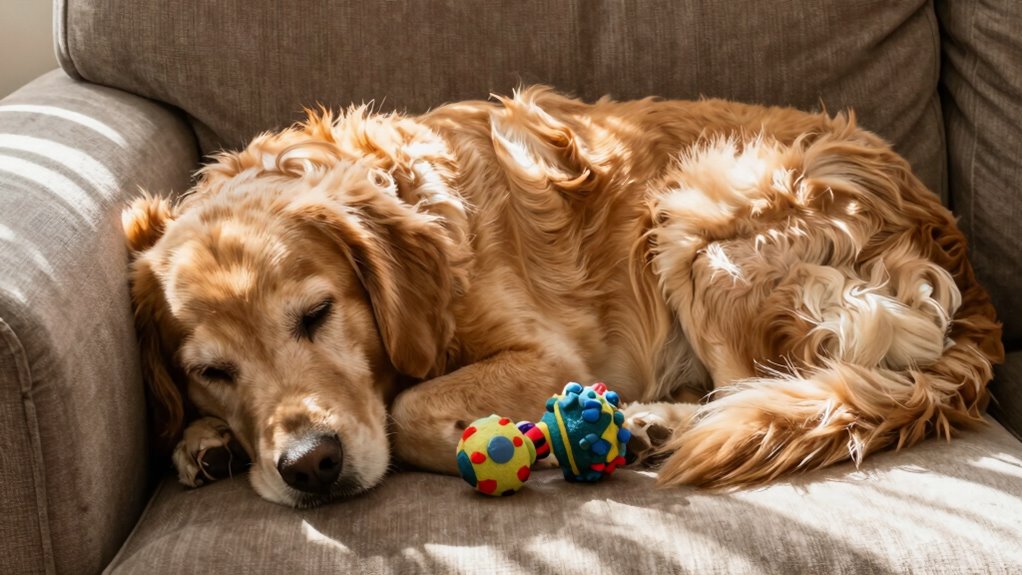 dog needs rest after excitement