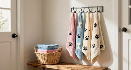 dog towel station near door