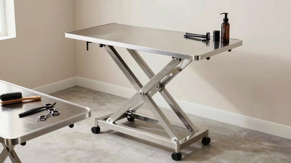 grooming table height options