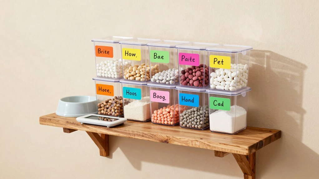 organized pet medication storage